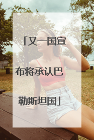 又一国宣布将承认巴勒斯坦国