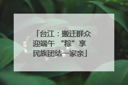 台江：搬迁群众迎端午 “粽”享民族团结一家亲