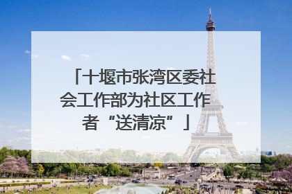 十堰市张湾区委社会工作部为社区工作者“送清凉”
