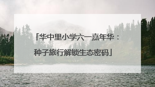 华中里小学六一嘉年华：种子旅行解锁生态密码