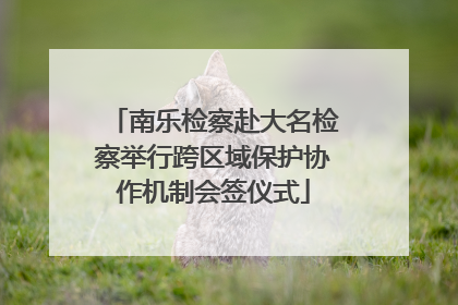 南乐检察赴大名检察举行跨区域保护协作机制会签仪式