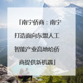 南宁侨商：南宁打造面向东盟人工智能产业高地给侨商提供新机遇