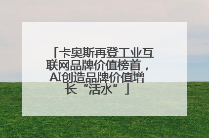 卡奥斯再登工业互联网品牌价值榜首，AI创造品牌价值增长“活水”