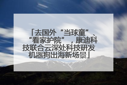 去国外“当球童”、“看家护院”，康迪科技联合云深处科技研发机器狗出海新场景