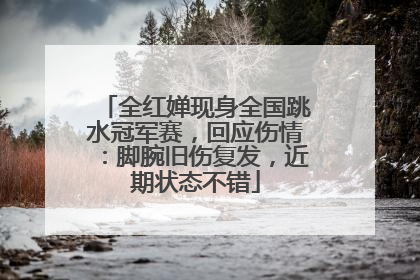全红婵现身全国跳水冠军赛，回应伤情：脚腕旧伤复发，近期状态不错