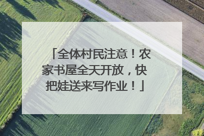 全体村民注意！农家书屋全天开放，快把娃送来写作业！