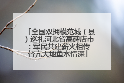 全国双拥模范城（县）巡礼河北省高碑店市：军民共建薪火相传 督亢大地鱼水情深