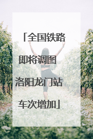全国铁路即将调图 洛阳龙门站车次增加
