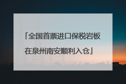 全国首票进口保税岩板在泉州南安顺利入仓