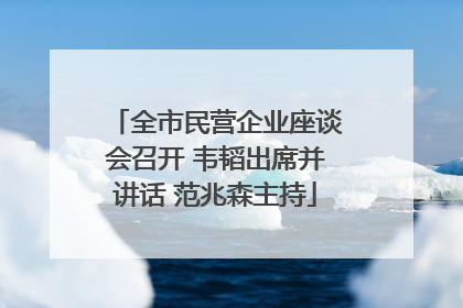 全市民营企业座谈会召开 韦韬出席并讲话 范兆森主持