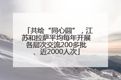 共绘“同心圆”，江苏和拉萨平均每年开展各层次交流200多批、近2000人次