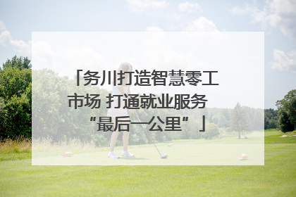 务川打造智慧零工市场 打通就业服务“最后一公里”