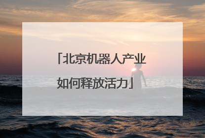 北京机器人产业如何释放活力