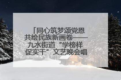 同心筑梦颂党恩 共绘民族新画卷——九水街道“学榜样 促实干”文艺晚会唱响民族团结主旋律