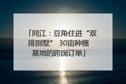 同江：豆角住进“双排别墅” 30亩种植基地的跨国订单