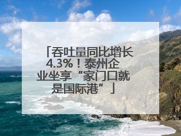 吞吐量同比增长4.3%！泰州企业坐享“家门口就是国际港”