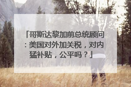 哥斯达黎加前总统顾问：美国对外加关税，对内猛补贴，公平吗？