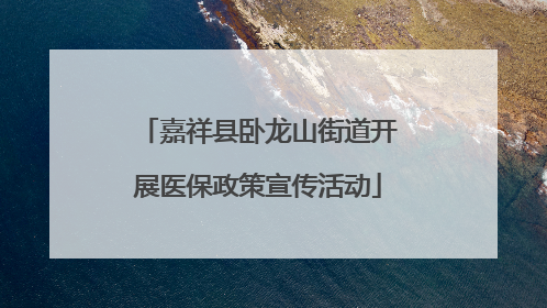 嘉祥县卧龙山街道开展医保政策宣传活动