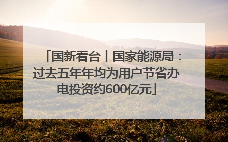国新看台丨国家能源局:过去五年年均为用户节省办电投资约600亿元