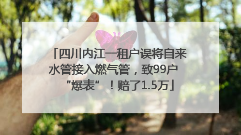 四川内江一租户误将自来水管接入燃气管，致99户“爆表”！赔了1.5万