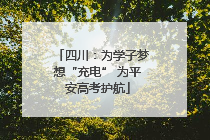 四川：为学子梦想“充电” 为平安高考护航