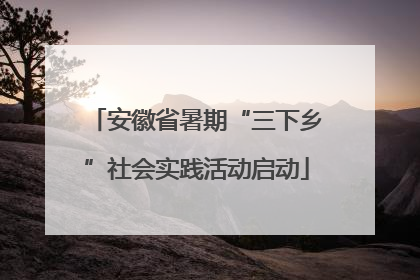 安徽省暑期“三下乡”社会实践活动启动