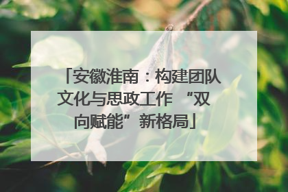 安徽淮南：构建团队文化与思政工作 “双向赋能”新格局