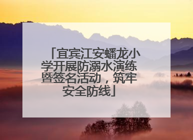 宜宾江安蟠龙小学开展防溺水演练暨签名活动，筑牢安全防线