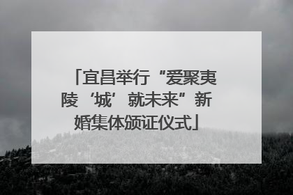 宜昌举行“爱聚夷陵‘城’就未来”新婚集体颁证仪式