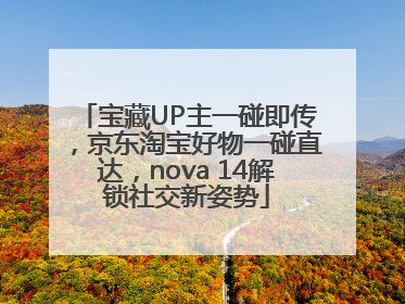 宝藏UP主一碰即传，京东淘宝好物一碰直达，nova 14解锁社交新姿势