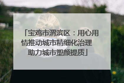 宝鸡市渭滨区：用心用情推动城市精细化治理 助力城市塑颜提质
