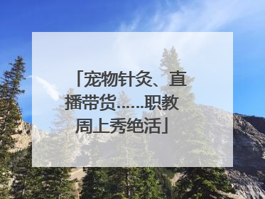 宠物针灸、直播带货……职教周上秀绝活