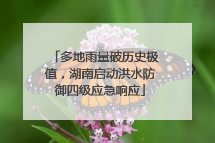 多地雨量破历史极值，湖南启动洪水防御四级应急响应