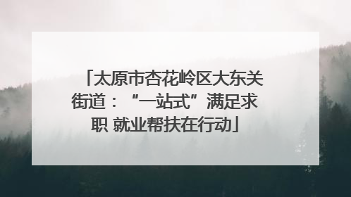 太原市杏花岭区大东关街道：“一站式”满足求职 就业帮扶在行动