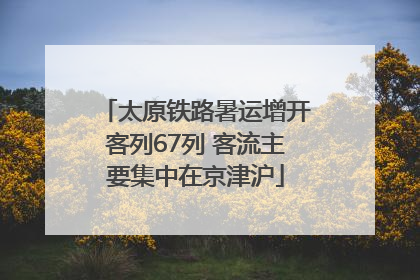 太原铁路暑运增开客列67列 客流主要集中在京津沪