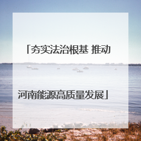 夯实法治根基 推动河南能源高质量发展