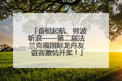 奋楫起航、劈波斩浪——第二届法兰克福国际龙舟友谊赛激情开桨！
