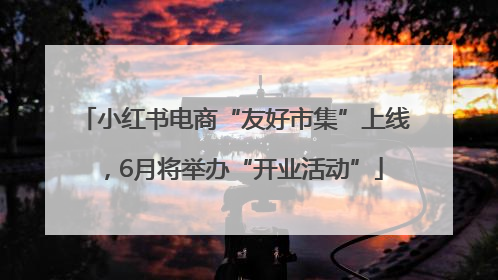 小红书电商“友好市集”上线，6月将举办“开业活动”