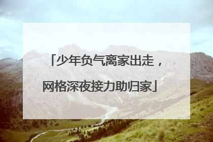 少年负气离家出走，网格深夜接力助归家