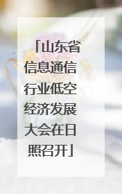 山东省信息通信行业低空经济发展大会在日照召开