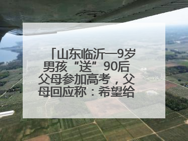 山东临沂一9岁男孩“送”90后父母参加高考，父母回应称：希望给孩子做榜样