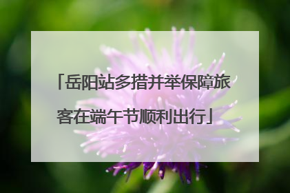 岳阳站多措并举保障旅客在端午节顺利出行