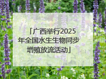 广西举行2025年全国水生生物同步增殖放流活动