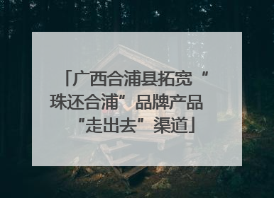广西合浦县拓宽“珠还合浦”品牌产品“走出去”渠道
