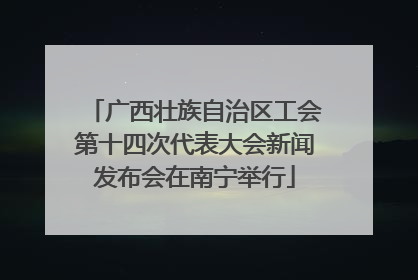 广西壮族自治区工会第十四次代表大会新闻发布会在南宁举行