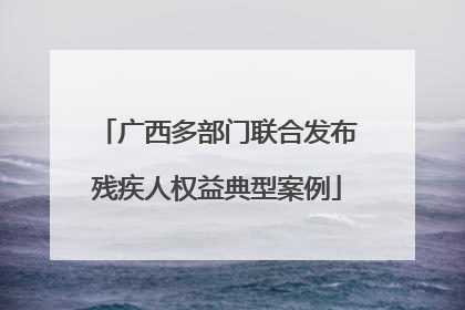 广西多部门联合发布残疾人权益典型案例