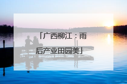 广西柳江：雨后产业田园美
