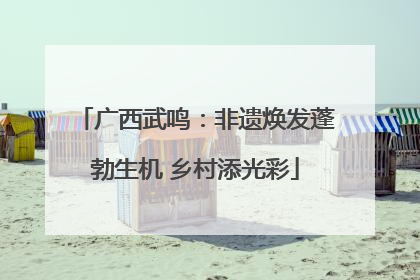 广西武鸣：非遗焕发蓬勃生机 乡村添光彩