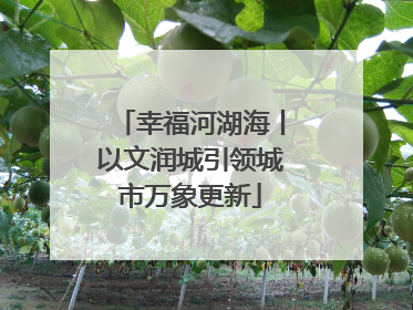 幸福河湖海丨以文润城引领城市万象更新