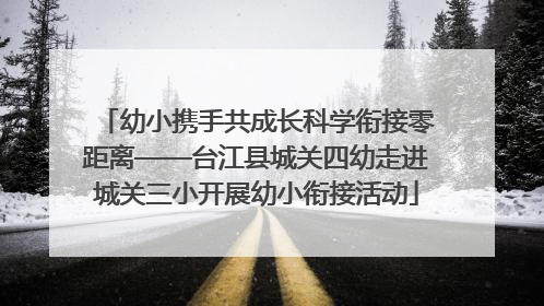 幼小携手共成长科学衔接零距离——台江县城关四幼走进城关三小开展幼小衔接活动